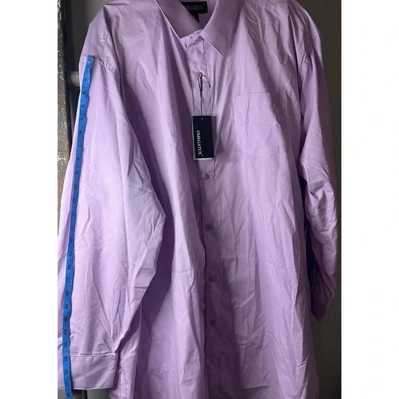 Pink Long-Sleeve Dress Shirt Cotton Blend - Picture 3 of 4